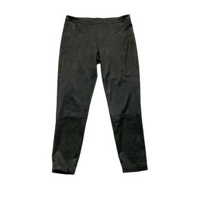 Tribal Designer Faux Leather/Suede Skinny Leg Trouser Pants Business Casual